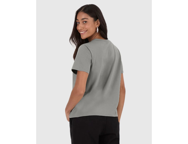 Blusa Básica Malwee Feminina Decote Redondo Com Pesponto Em Algodão 1000102559 - Atacado