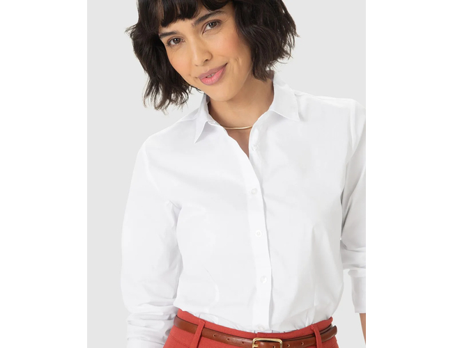 Camisa Básica Malwee Feminina Manga Longa Em Tricoline 1000124676 - Atacado