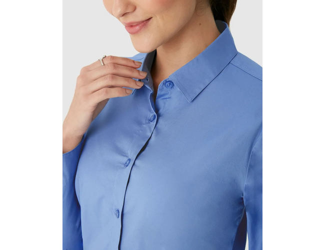 Camisa Básica Malwee Feminina Manga Longa Em Tricoline 1000124676 - Atacado