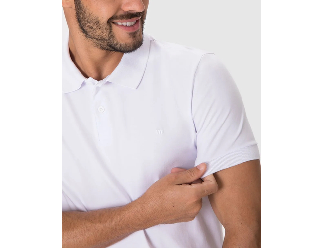 Camisa Polo Básica Malwee Masculina Gola Clássica Abertura Lateral Em Malha Algodão 1000133948 - Atacado