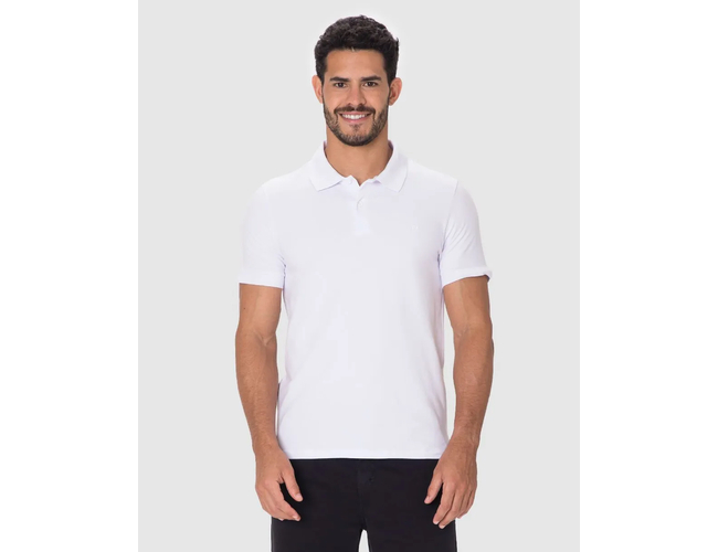 Camisa Polo Básica Malwee Masculina Gola Clássica Abertura Lateral Em Malha Algodão 1000133948 - Atacado