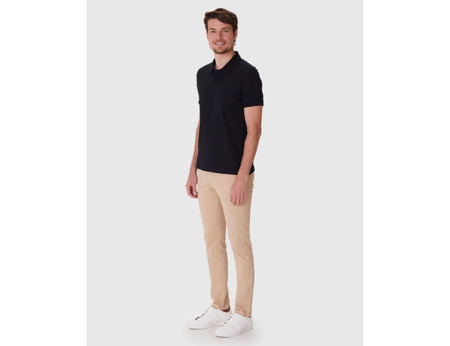 Camisa Polo Básica Malwee Masculina Gola Clássica Abertura Lateral Em Malha Algodão 1000133948 - Atacado