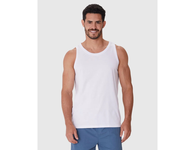 Regata Básica Malwee Masculina Alça Estreita Etiqueta Estampada Em Algodão 1000137336 - Atacado