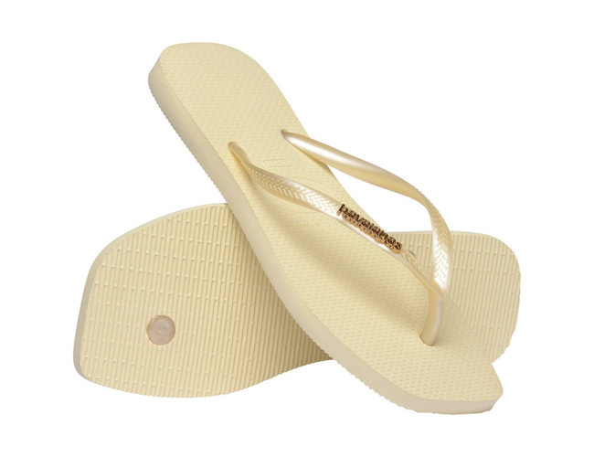 Chinelo Feminino Havaianas Slim Square Logo Metallic - Atacado