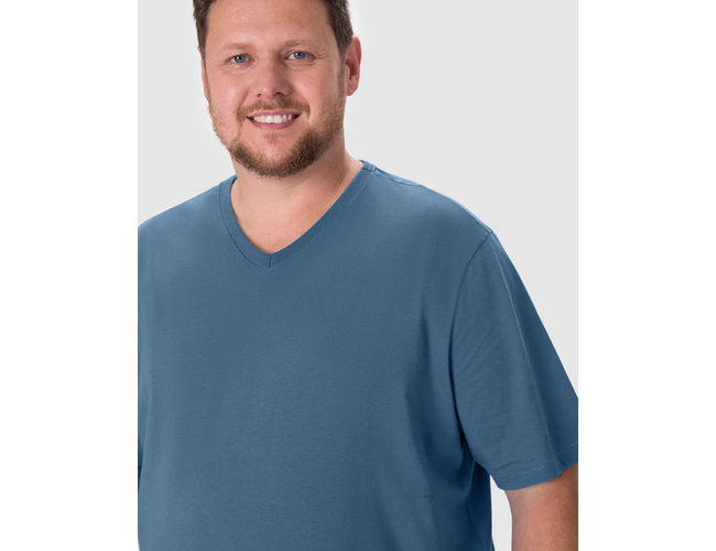 Camiseta Básica Malwee Masculina Plus Size Decote V Manga Curta Em Algodão 1000137166 - Atacado