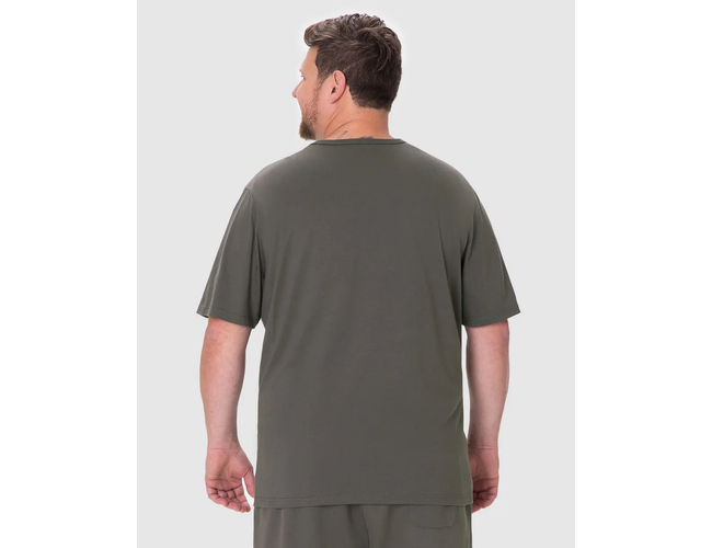 Camiseta Básica Malwee Masculina Plus Size Decote V Manga Curta Em Algodão 1000137166 - Atacado