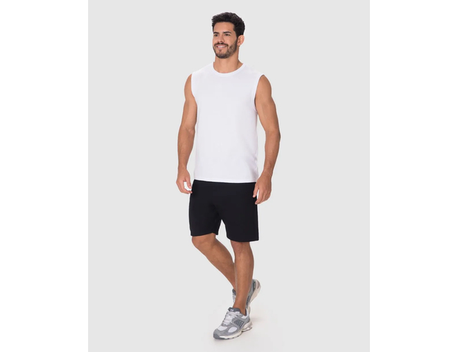 Bermuda Básica Malwee Masculina Comfort Bolso Costas Em Moletom 1000137240 - Atacado