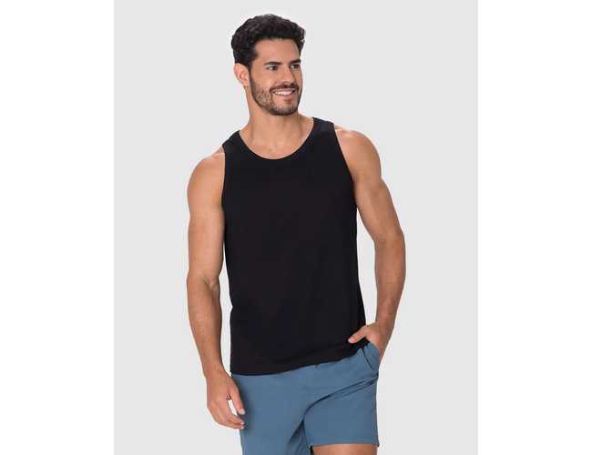 Regata Básica Malwee Masculina Alça Estreita Etiqueta Estampada Em Algodão 1000137336 - Atacado