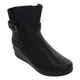 Bota Feminina Salto Anabela Com Fivela Mooncity 71105 Preto - Atacado