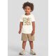 Camiseta infantil menino de dinossauro Brandili 26525 - Atacado