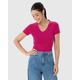 Blusa Básica Malwee Feminina Decote V Em Algodão 1000004502 - Atacado