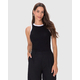 Regata Básica Malwee Feminina Long Cropped Em Malha Canelada De Viscose 1000113554 - Atacado