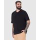Camiseta Básica Malwee Masculina Plus Size Decote V Manga Curta Em Algodão 1000137166 - Atacado